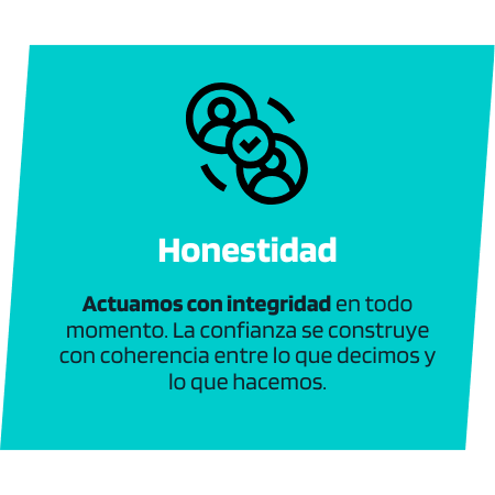 Valor corporativo: Honestidad - Actuamos con integridad en todo momento